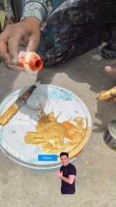 233K views · 2.9K reactions | #Mixing #orange #color #in #golden #color | Banna Painter | Facebook