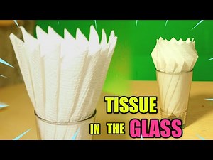 TISSUE FOLDING DESIGN THE GLASS #TUTORIAL #origami paper craft