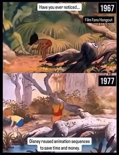 Mark Rickerby on Instagram: "Disney frequently reused animation, a practice known as rotoscoping. This was done by retracing or copying movement from older films and adapting it for new ones, with classic examples including sequences from Snow White being used in Robin Hood and scenes from 101 Dalmatians appearing in The Aristocats. This allowed Disney to maintain a high standard of smooth, lifelike motion while meeting production schedules. Examples of reused animation: Snow White and the Seven