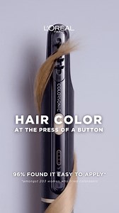 Hair color at the press of a button. 96% of women found it easy to apply. Discover hair color reinvented today. | L'Oréal Paris