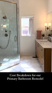 Here is the total cost breakdown of our primary bathroom remodel! Remember— this is our forever home and we don’t want to remodel this bathroom ever again 😂😅 doing a lot of the work ourselves saved us a ton of money! We’re so glad to be done and enjoying this space!! Did you guess the price right? #diy #doityourself #home #house #remodel #bathroom #renovation #projects #budget #pricebreakdown | Nik and Liv DIY