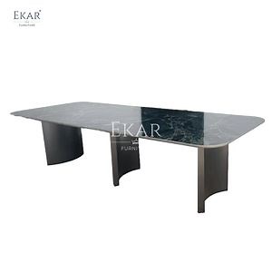 [Hot Item] Modern Metal Dining Table for Contemporary Homes Kitchen Hotel Apartment Villa or Home Bar Elegant Dining Room Furniture