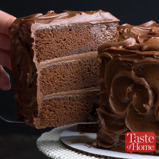 686K views · 1.1K reactions | This prize winning cake is irresistible! > Get the recipe for Sandy's Chocolate Cake: https://trib.al/AhmQMYg | Taste of Home | Facebook