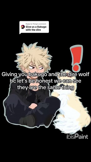 Replying to @Thing I’m 10000% drawing toga next!!🌟 I’m literally so Done with Katsukis HAIR LIKE OMG why is it js so spiky😭😭 but ngl he is fun to draw😋😋 #mha #adoptme #wolf #bakugo #fanart