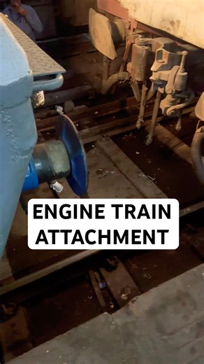 DIESEL ENGINE COUPLING ATTACHMENT AND READY FOR DEPARTURE FROM RAILWAY STATION #train #diesel #vlog