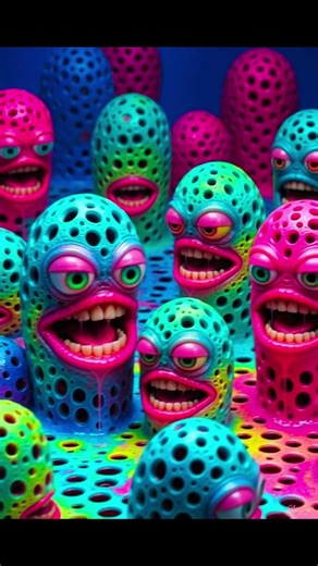 Meet the 3D Monsters ​#3dmonster #3dart #3danimation #renderlovers #scifiart #shorts #ASMR