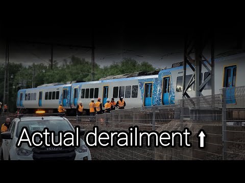 X'Trapolis train derailed in Clifton Hill, Melbourne