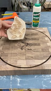 Let’s bring this custom anchor inlay board to life in the shop: CNC cuts the pieces, glue locks them in, then I surface it clean to remove excess wood and glue that dried on the surface, cut it round on the bandsaw, and remove the excess wood with a router table. Now onto a bunch of sanding and then the board gets some natural cutting board oil to help protect it. A lot of steps, but the result is worth it. #woodworking #cuttingboard #cnc Onefinity CNC | Two Moose Design
