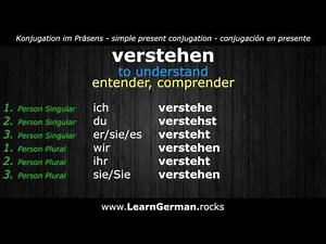 Learn German Verbs ► verstehen ⇔ to understand ⇔ entender ◄ Aprender Alemán | DE ⇔ EN ⇔ ES |