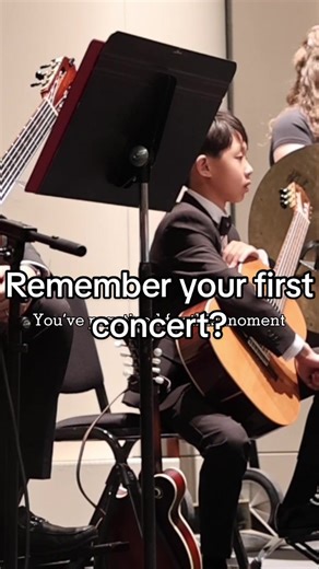 Do you remember the nerves of your first concert? Watching this moment reminded me how much courage it takes to step into something for the very first time. Sharing the stage with a student made the night feel especially meaningful. So grateful to Maestro Henry Shin who welcomed this first step and made the experience possible. And always thankful to the parents who continue to trust us and support their children along the way. #growth #students #orchestra #guitar #classicalguitar