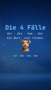 Die 4 Fälle einfach erklärt: Nominativ, Genitiv, Dativ, Akkusativ | Die📱 Heftig App.