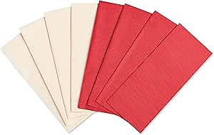 Papyrus 16 Sheets 20 in. X 26 in. Tissue Paper for Christmas, Hanukkah, Kwanzaa and All Holidays, Red and White