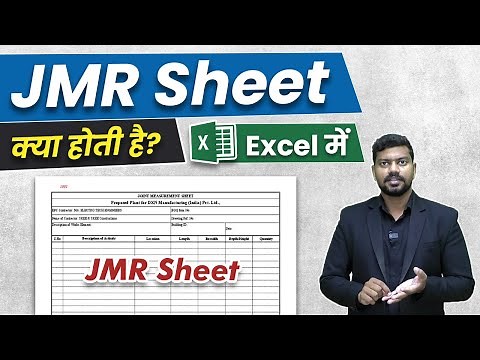 How to Prepare JMR Sheet | Joint Measurement record on Construction site in Excel🔥