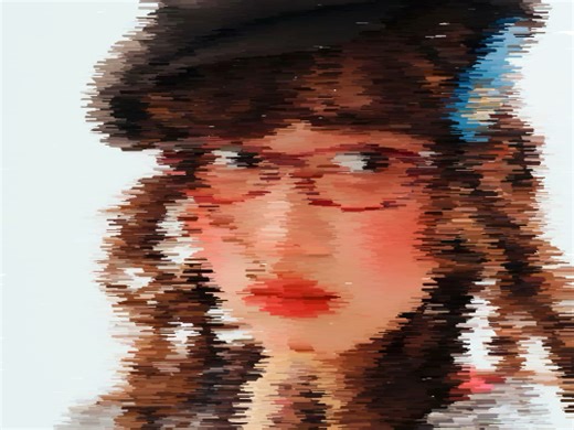 Processing图片交互线段构成图像动态海报