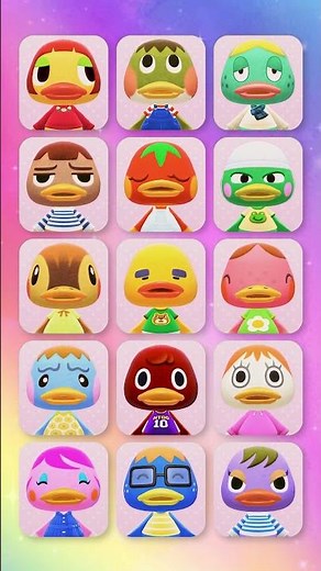 【けけアイドル】15種のアヒルがアイドルに大変身 #あつ森 #けけアイドル #animalcrossing #あつまれどうぶつの森