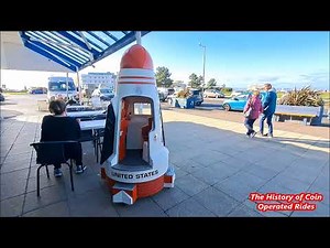 1990s RG Mitchell Coin Operated Spaceship Kiddie Ride - Space Rocket