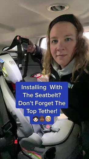 This is a common misconception about the top tether-did you make this mistake? #cpst #childpassengersafetytech #childpassengersafety #carseatsafety #carseat #forwardfacing #forwardfacingcarseat #toptether #mom #dad #parent #firsttimemom #firsttimedad #momlife #dadlofe #growingup #carseatinstallation