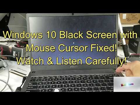 Windows 10 Fixed! Black Screen w/ Mouse Cursor: 2 Easy Options!!