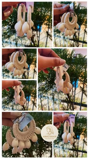 Abhushan.com on Instagram: "Boho vibes on point! 🎉 These handmade macramé hoop earrings with white bead drops are the perfect statement piece for any outfit. Crafted with love & detail, they add a touch of elegance & earthy charm to your style. ✨ . . . #BohoEarrings #HandmadeJewellery #MacrameEarrings #StatementEarrings #FashionInspo #AccessoryGoals #EarringLove #JewelleryDesign #BeadedEarrings #StyleStatement #FashionJewellery #EarringAddict #AccessoryOfTheDay #TrendyEarrings #JewelleryLover #