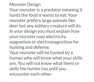 Write me a short paragraph in 8th grade from my monster's abili... | Filo