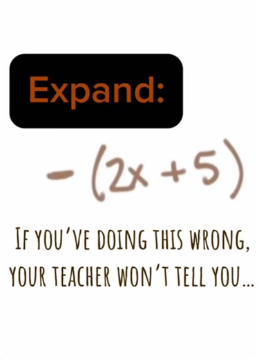 This mistake is everywhere 😭 | Negative distribution #algebra #studytips #mathtutor #fyp #mathytales