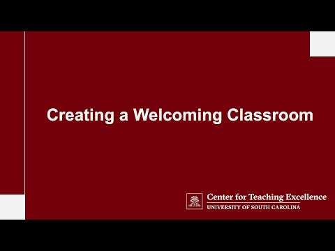 Creating a Welcoming Classroom