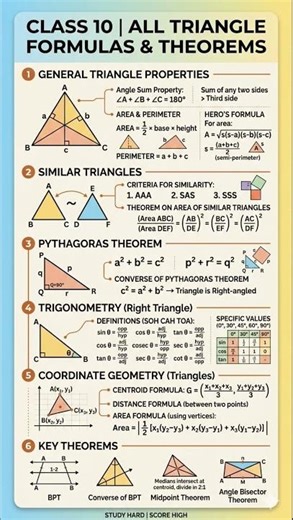 90% Students Forget These Triangle Formulas! 😲