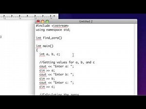 C++ Basic Skills: Lesson 03 "Creating Functions with the Quadratic Formula" (part 1 of 2)