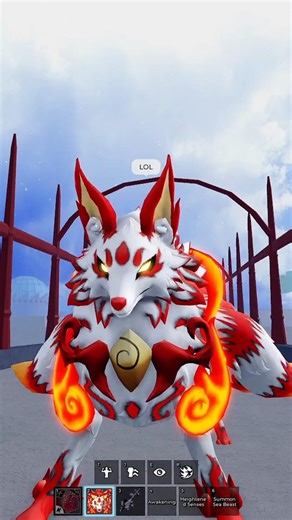 Crimson Kitsune vs Werewolf😱 #roblox #bloxfruits #roblox #robloxedit