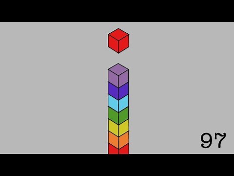 One Hundred Number Cube Tall | 100 | Power Point TV Animation
