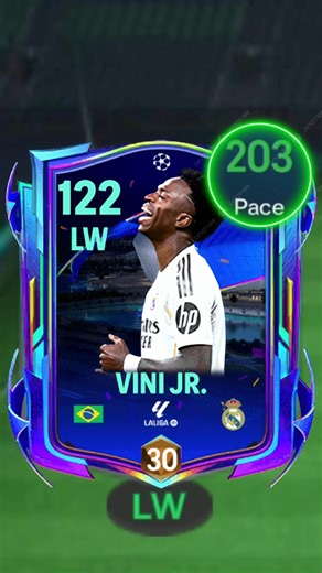 122 Vini Jr Review ✨ INSANE Pace ⚡🔥 | FC Mobile #shorts