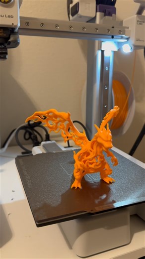 Bambu Labs A1 Mini : Charizard Elemental : Voronoi Art Edition