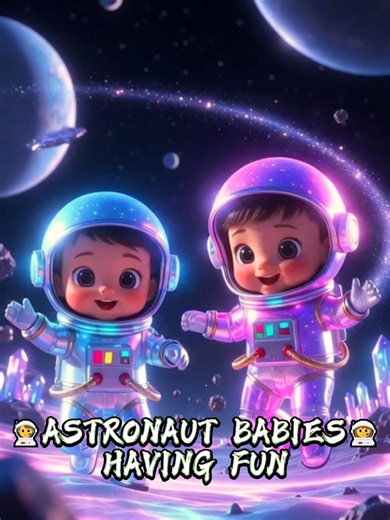 Astronaut Babies Explore Space with Joy