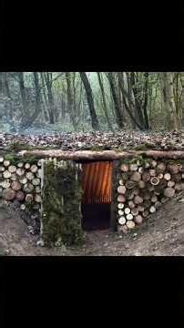 Survive Hideen House 🏠 in Wild Forest #bushcraft #survival #build #house