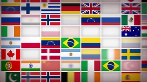 Download World Countries Flag Icons Background Loop for free