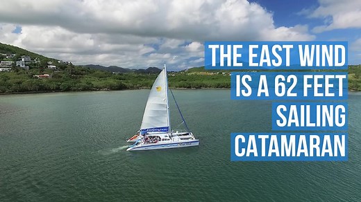 Meet Puerto Rico’s preferred choice on the sea, the East Wind catamaran, this is a 60-foot catamaran with capacity for 80 passengers who visits on a daily basis the Fajardo Keys on all-inclusive trips. Book your adventure now at www.eastislandpr.com or by calling (787) 860-3434. #WeAre4Fun #PuertoRico Te presentamos al querendón de Puerto Rico, el catamarán East Wind, un catamarán de 60 pies con capacidad para 80 pasajeros que visita diariamente los cayos de Fajardo en viajes todo incluido. Rese