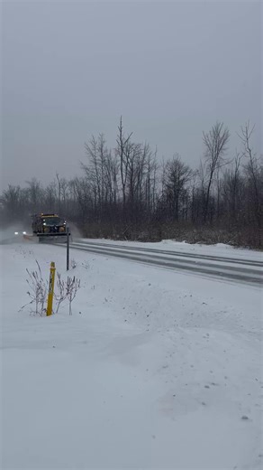 The plows are out! ❄️ That’s NYSDOT operator Brandon Bauer behind the wheel of this plow on State Route 298 near Bridgeport, doing what needs to be done as snow continues to fall. Crews will be working around the clock to keep roads passable during this storm for necessary travel. Do us a favor 👉Stay home, but if you must travel, slow down, stay alert, and give plows the space they need. Stay safe out there, New York. | New York State Department of Transportation