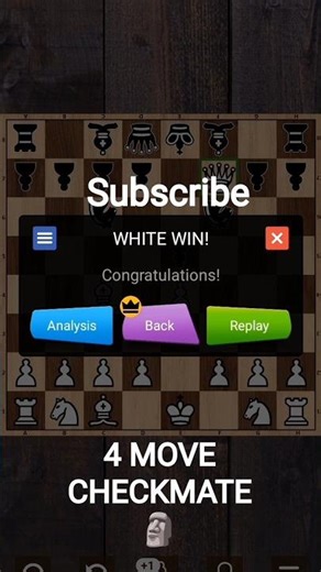 4 MOVE CHECKMATE 90% PEOPLE FALL FOR THIS CHESS TRAP #shorts
