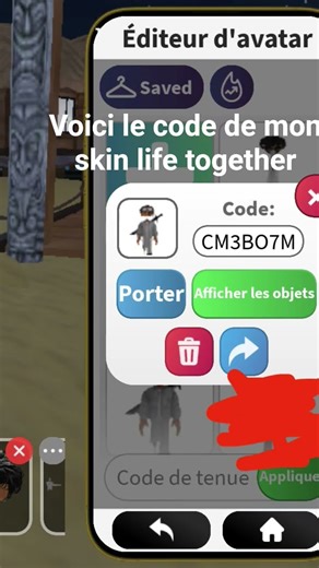 Voici le code de mon skin life together