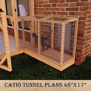 DIY Catio Tunnel Plans, Enclosed Cat Walkway From Home to Catio, Secure Outdoor Access Pathway, Printable Dual-unit Cat Tunnel, Safety & Fun - Etsy Australia