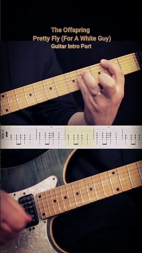 #tutorial The Offspring - Pretty Fly Guitar Intro #guitar #guitarlesson#guitartutorial