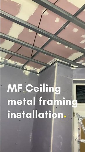 MF ceiling metal completion - overview #suspendedceiling #domestic #renovation