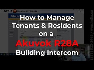 How to Manage Tenants on a Akuvox R28A Building Intercom