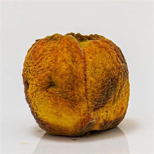 Eat your leftovers fast. 😳 Over the course of 10 days, this peach fell victim to brown rot caused by a spore-producing fungus. This can be a major problem during particularly wet seasons. #fungus #decay | Science Channel
