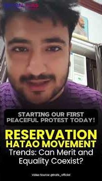 #reservation Hatao #andolan Trends: Can #merit and #equality Coexist? #EqualOpportunity #democracy