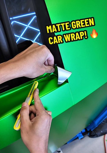 POV: Experience a Stunning Matte Green Car Wrap