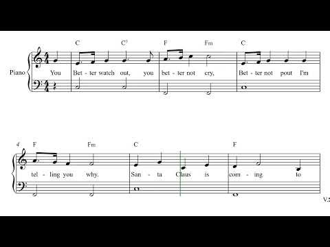 Santa Claus Is Coming to Town – Piano & Vocal Sheet Music