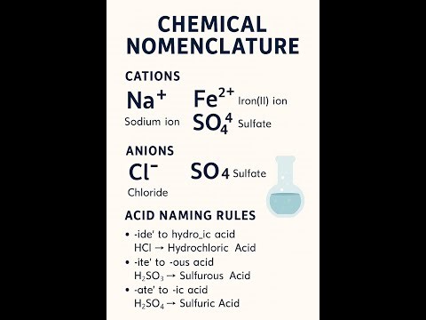 Compound Classification and Naming Conventions