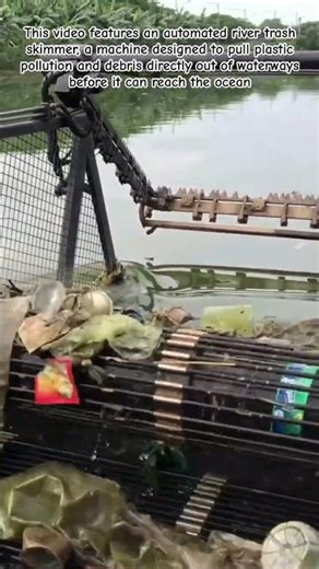Cleaning Our Waterways: The Automated River Trash Skimmer #shorts #relatable #environment