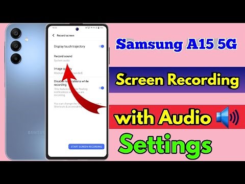 how to screen recording in samsung a15, samsung a15 screen recording with sound